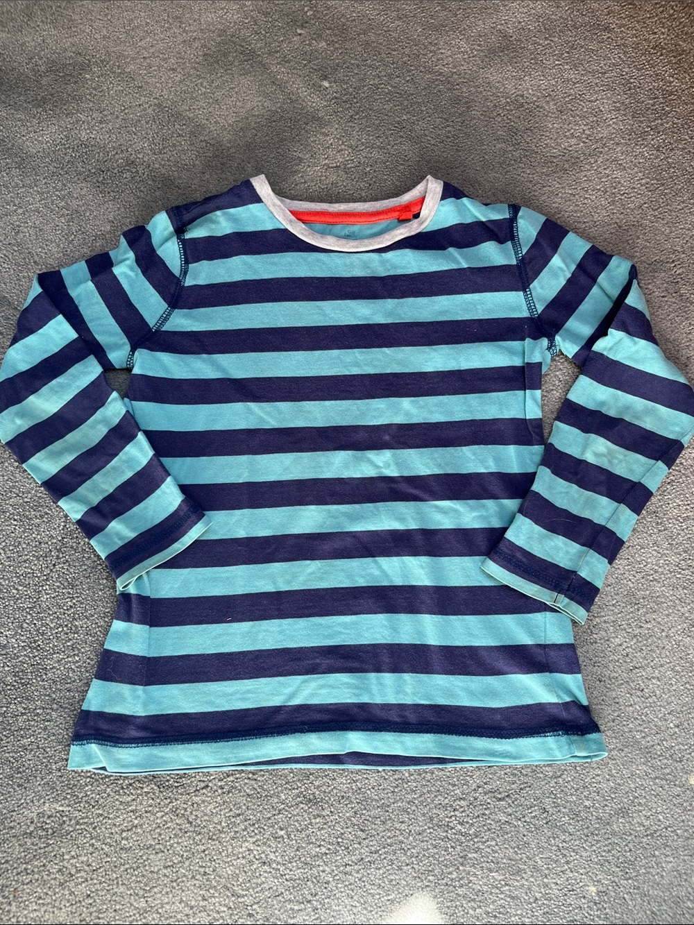 Mini Boden Long-sleeve Striped Top Tee, size 6-7